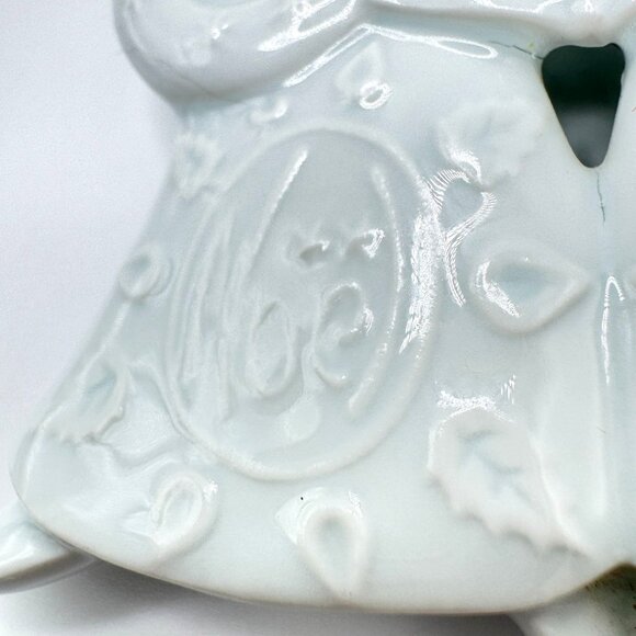 Vtg Porcelain Christmas Limoges Ornament Caroling Angels 1974 4.5" White - Picture 9 of 9